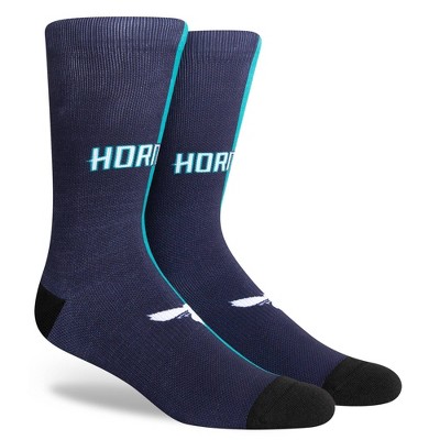 NBA Charlotte Hornets Split Crew Socks - L