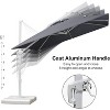 PURPLE LEAF Patio Umbrella White Cantilever Offset Umbrella Square Outdoor Umbrella with 360-degree Rotation for Garden Deck Pool - 4 of 4