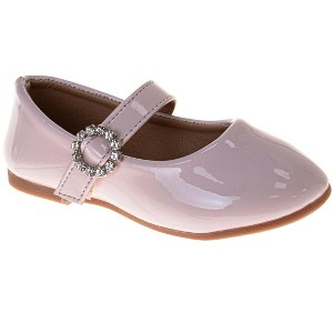 Kensie Girl Mary Jane Flats  Girls Glitter Dress Shoes with Buckle Strap ( Toddler), Blush Patent, Size: 10 : Target