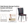 Kumasinova 18.3" Modern PU Dining Chairs Set of 2/4,Ergonomic Kitchen Chairs for Dining Room,Accent Armless Chairs with Metal Legs - 3 of 4