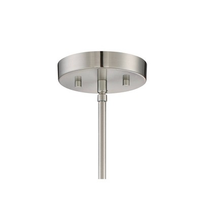 Brushed Nickel Mini Pendant with Clear Glass Shade