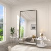 Apmir 72 in. W x 36 in. H Rectangular Aluminum Alloy Framed and Tempered Glass Wall Mirror in Matte Black - 3 of 4