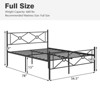 Infans Full Size Metal Platform Bed Frame w/ Headboard Mattress Foundation Black - 2 of 4