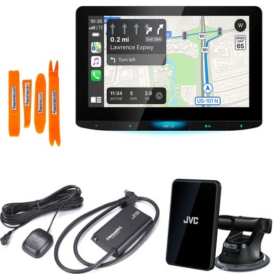 JVC KW-Z1000W 10.1" HD Receiver with Bluetooth,Wireless Charger, Satellite Tuner