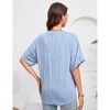 Maternity Tops Women’s Pregnancy Shirts Fall Textured Casual Crew Neck Pregnant Clothes S-2XL - 3 of 4