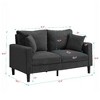 Kumasinova 57" High 2-Seater Sofa, Resilience Loveseat with Wooden Frame, Upholstered Sponge Cushions, 2 Pillows, Perfect Couches for Living Room - 4 of 4