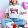 Simply Sage Market Women's Peace Love Cupid Balloon Letters Short Sleeve Garment Dyed Tee - 2 of 4