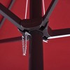 Outsunny Extra Large 15ft Patio Umbrella, Double-Sided Outdoor Umbrella with Crank Handle and Air Vents for Backyard, Deck, Pool, Market, Wine Red - 2 of 4