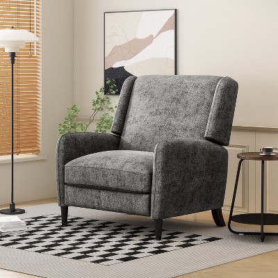 Oversized Textured Upholstered Push Back Recliner Chair 4A - ModernLuxe