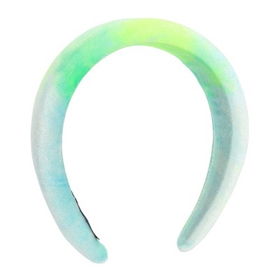 Unique Bargains Women's Elegant Tie-dye Colored Hairband 6.69"x6.1" Green 1 Pc