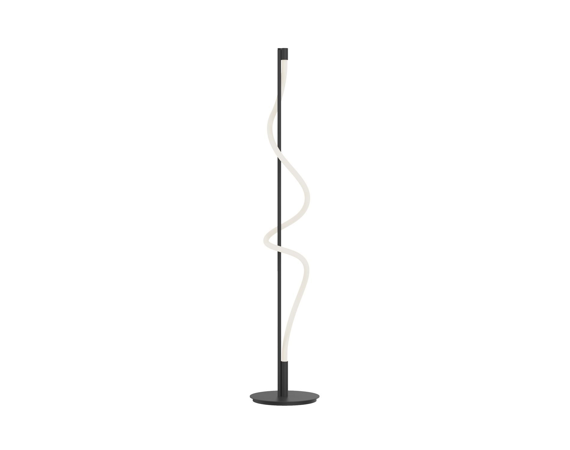 KUZCO Cursive 12-in Black Dimmable LED Floor Lamp