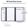 WeChef 30 Pcs Menu Covers 8.5x14" 2 Page 4 View & 4.25x14" Half Page Wine List - 2 of 4