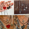 9PC Y2K Grunge Necklace Set | Heart & Star Emo Gothic Choker Collection - 3 of 4
