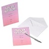 10ct 'You're Invited' Invitation Cards Pink: American Greetings Party Stationery, Single Panel, Typography Design - 3 of 4