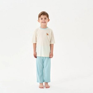 Little Plant Super Soft TENCEL™ Lyocell Pajama Set - Cyan - 1 of 4