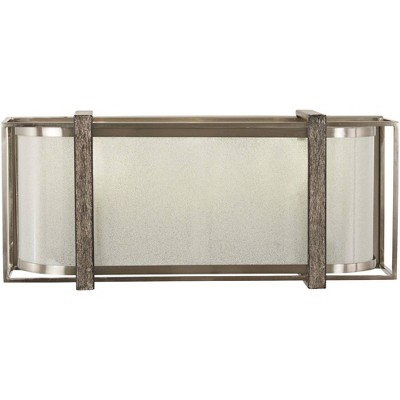 Minka Lavery Tyson's Gate 16"W Brushed Nickel with Shale Wood Bath Light