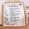 Collections Etc The Ten Commandments Fringe Border Tapestry Throw Pink - 2 of 2