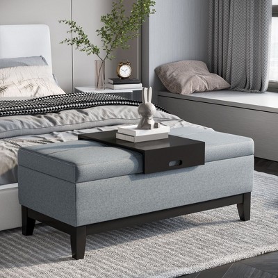 NicBex 50" Storage Bench Modern Large Versatile Storage Ottoman Bench for Bedroom, Entryway