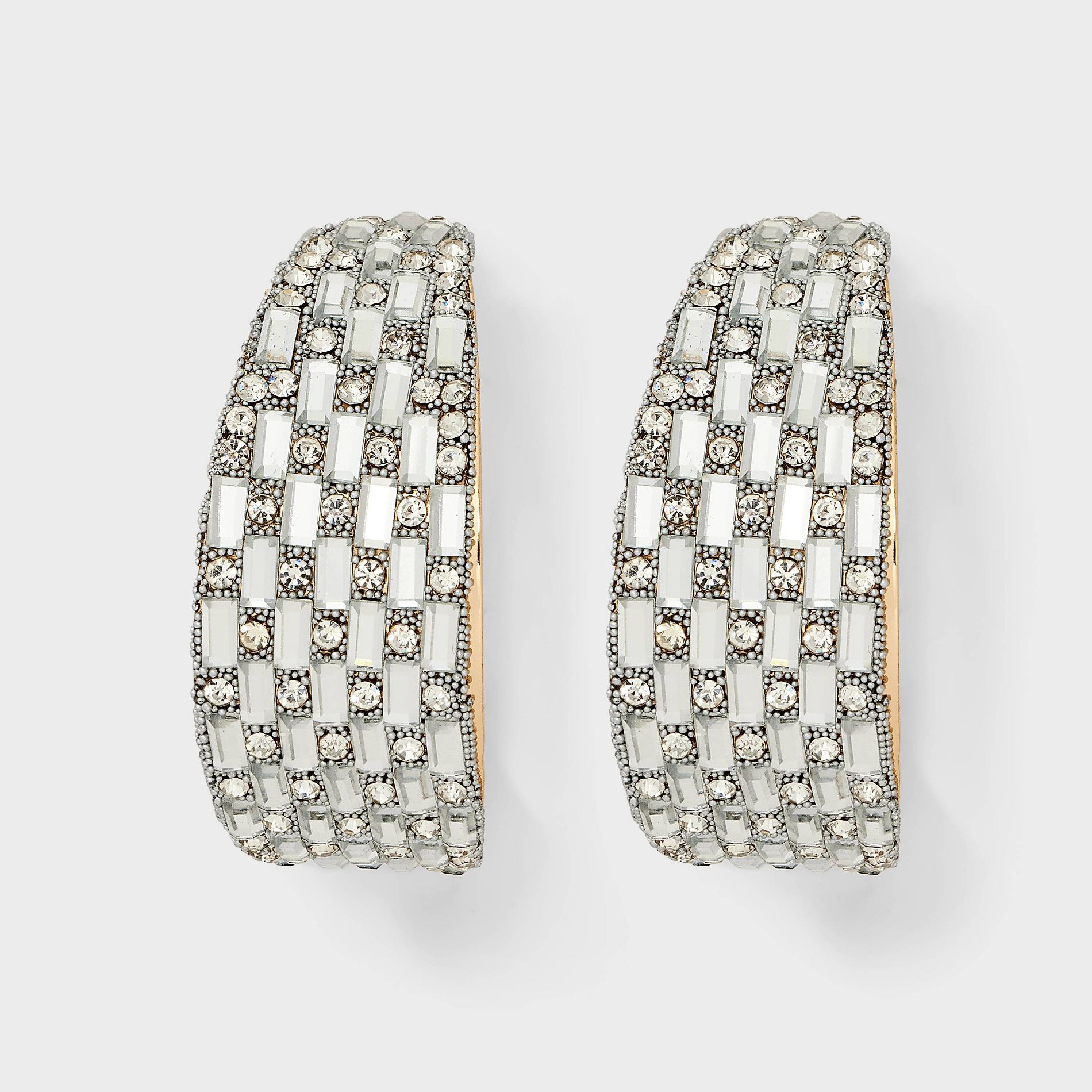 Geo Texture Drop Earrings - A New Day™ Gold/ Clear