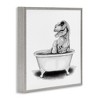 Stupell Industries Funny T-Rex Bathtub Washroom, 12" x 12" - 3 of 4