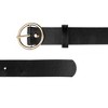 Elerevyo Women's PU Leather Belts Black Waist Belt with Pin Buckle for Jeans - 2 of 4