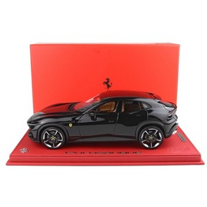 Ferrari Purosangue Nero/Black Metallic with DISPLAY CASE Limited Edition to 80 pieces Worldwide 1/18 Model Car by BBR Models - 1 of 4