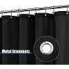 LunaLulinlk Black Shower Curtain White Striped - 2 of 4