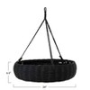 Storied Home Hand-Woven Hanging Rattan Basket with Jute Rope Hanger - 2 of 4