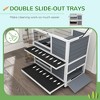 Gulches Two Tier Gray Rabbit Hutch with Wheels and Openable Top - 4 of 4
