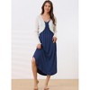Allegra K Women's V Neck Solid Soft Spaghetti Strap Cami Lounge Nightdress - 2 of 4