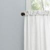 Thermavoile Rhapsody Lined Light Filtering Thermal Barrier Curtains Rod Pocket Curtain Tiers Pair Each 54" x 24" White - 2 of 4