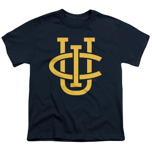 University Of California, Irvine Distressed Primary Logo Kids T-Shirt For Youth Navy - 1 of 4