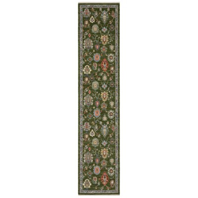 Oriental Weavers Lucca 2863E Green / Multi Indoor Area Rug - 2'6" x 12'