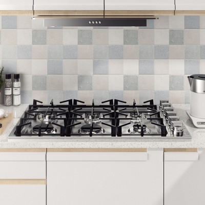 36-Inch Stainless Steel Gas Cooktop with 6 Sealed Burners