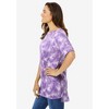 Woman Within Women's Plus Size Perfect Printed Short-Sleeve Boatneck Tunic - 4 of 4