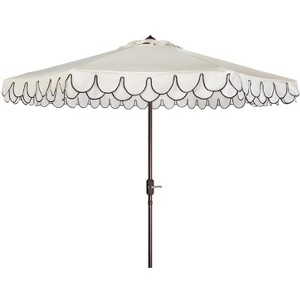 UV Resistant Elegant Valance 9Ft Auto Tilt Umbrella - PAT8006 - Safavieh - 1 of 4