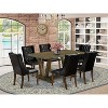 HomeStock 7-Piece Multi-Color Solid Wood Top-Button Tufted Upholstered Dining Room Set-Seats 4 - 2 of 4