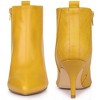Perphy Women's Back Plaid Side Zip Pointed Toe Stiletto Heel Ankle Boots - 2 of 4
