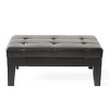 40.5"W Ottoman with Drawer, Bench, Footrest, Dark Coffee-Merax - 4 of 4