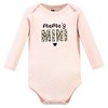 Hudson Baby Infant Girl Cotton Long-Sleeve Bodysuits, Leopard Hearts - image 3 of 4