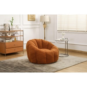 CAVINAS Teddy Fabric Bean Bag Chair,Giant Lazy Sofa Chair with Armrest and Memory Foam,Modern Lounge Chair for Living Room - 1 of 4