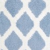 LunaLulinlk 15-Piece Marble Polyester Shower Curtain Set, Blue - 4 of 4