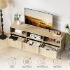 Jojoka TV Stand for 75 Inch,Media Console Cabinet with 3 Drawers and 3 Open Shelf,Oak - 4 of 4