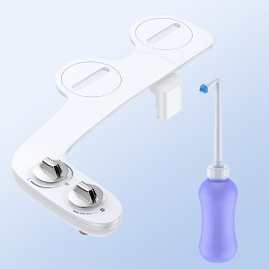 Whizmax Bidet Attachment for Toilet, Non-Electric Self-Cleaning Dual Nozzle (Feminine/Bidet Wash) Toilet Bidet, with Adjustable Pressure Control - 1 of 4
