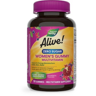 Nature's Way Alive! Zero Sugar Women's Multivitamin Gummies - 50ct