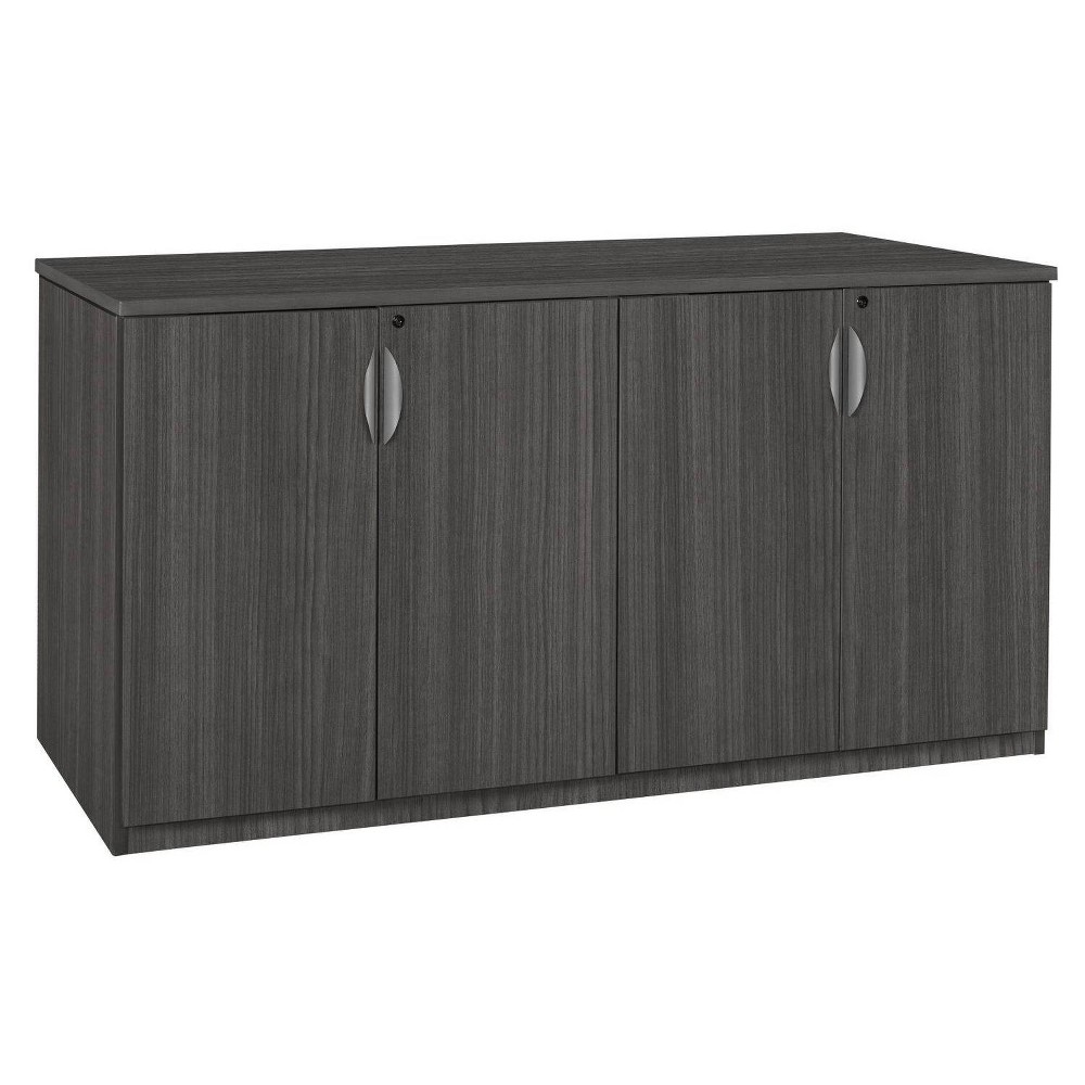 72" Legacy Office Storage Cabinet Buffet Ash Gray - Regency: European Hinges, Adjustable Shelves