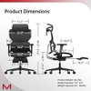 Dsvimoy Task and Office Chair Ergonomic Chair with Footrest and 3D Armrest for Home Office, Black, 31"*15.35"*24" - 3 of 4