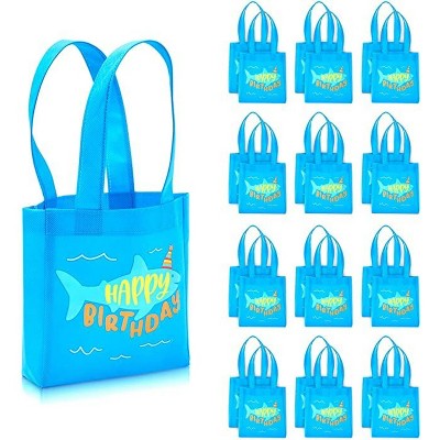 Blue Panda 24-Pack "It's A Boy" Party Favors Tote Bags Small Gift Bags for Baby Showers (Blue, 2.75x5x6.5 in)