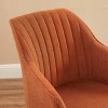 Art Leon Comfortable Fabric Swivel Accent Chair with Solid Oak Wood Legs - 4 of 4