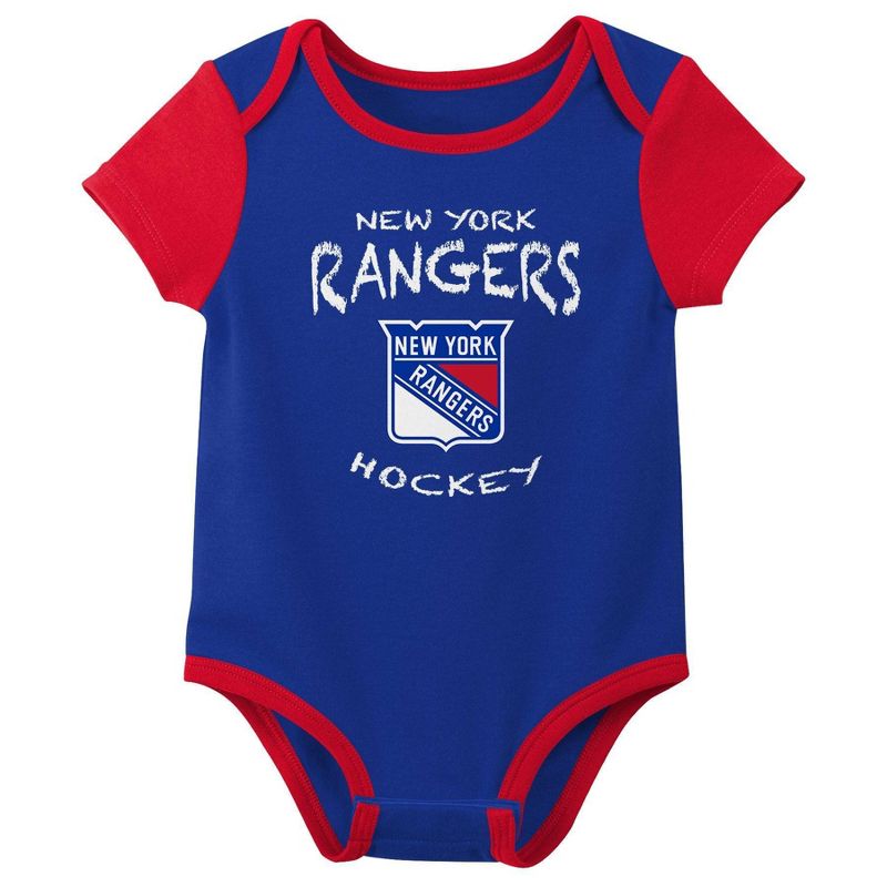 NHL New York Rangers Infant Boys&#39; 3pk Bodysuit, 4 of 5